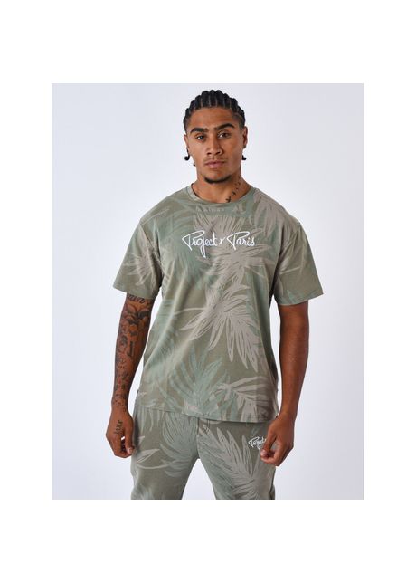 All over palm leaves t shirt project x paris