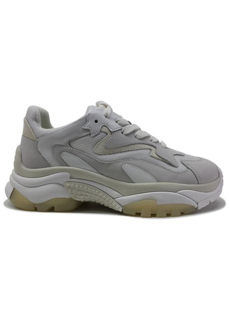 Ash addict nubuck leather mesh women s low top sneakers colour white white