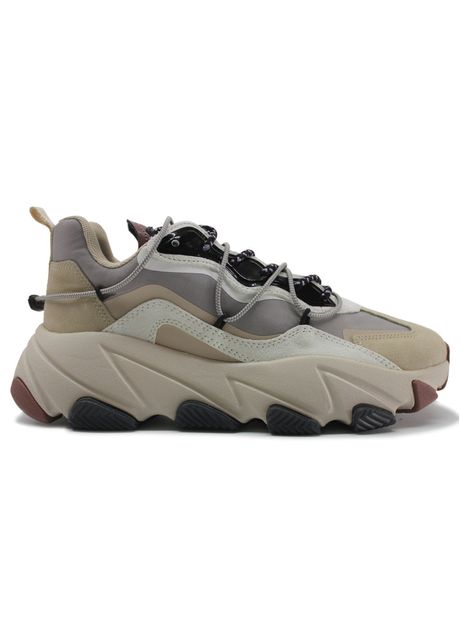 Ash extra suede leather women s low top sneakers colour eggnug white nebbia black pinkwood gardenia