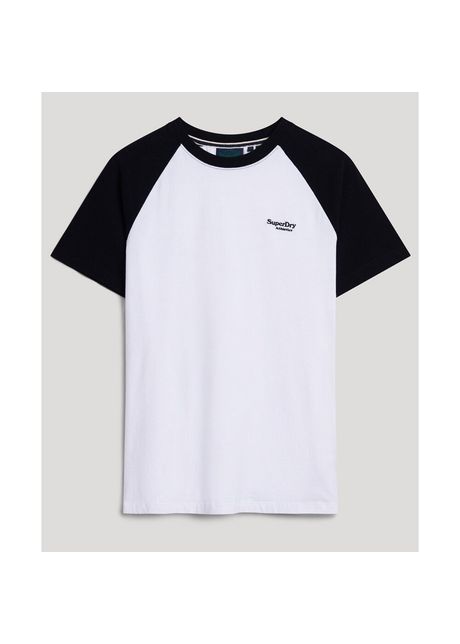 Baseball t shirt with organic cotton logo superdry essential