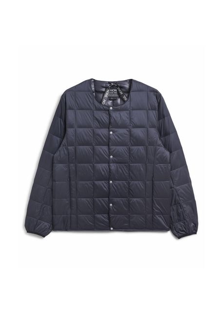 Basic button down round neck inner jacket taion