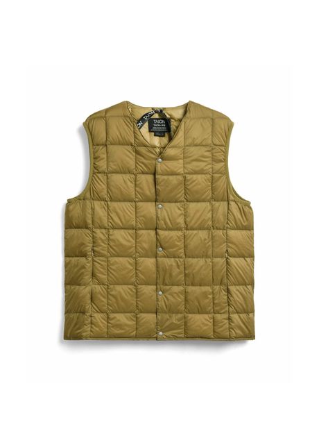 Basic button down v neck inner jacket taion