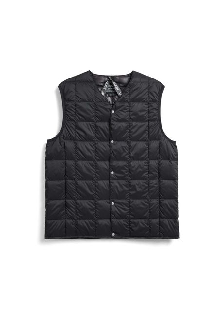 Basic button down v neck inner jacket taion