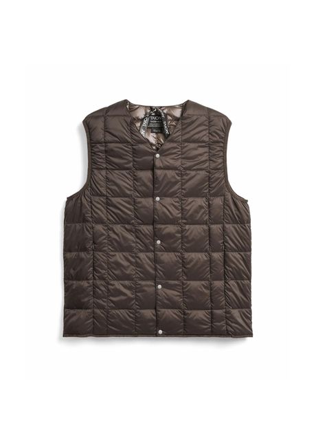 Basic button down v neck inner jacket taion