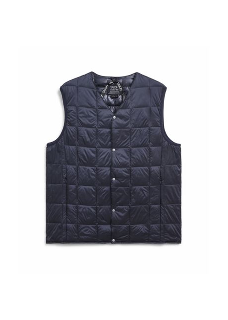 Basic button down v neck inner jacket taion