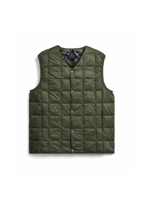 Basic button down v neck inner jacket taion