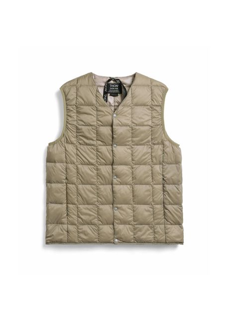 Basic button down v neck inner jacket taion