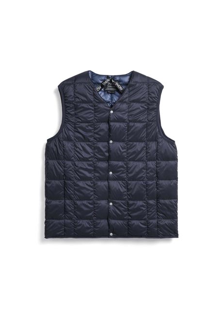 Basic button down v neck inner jacket taion