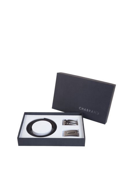 Belt box with two brushed steel buckles chabrand