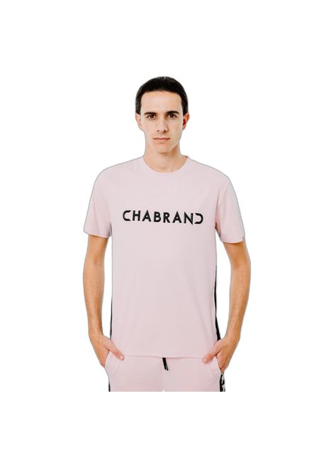 Bicolour t shirt with logo chabrand