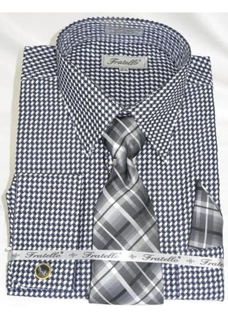 Black colorful men s gingham dress shirt