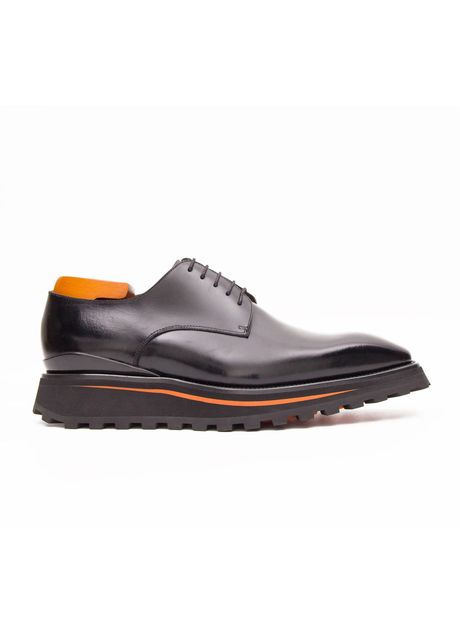 Calf leather business dress derby shoes black black 11