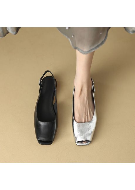 Chiko cele peep toe block heels slingback shoes