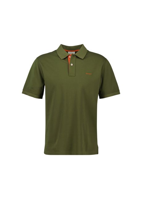 Contrast pique cotton polo gant