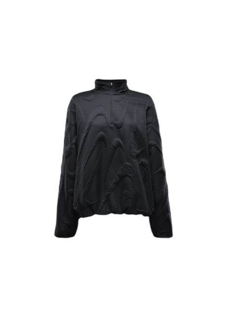 Cosy oversized sweatshirt with logo and 1 4 zip for women nike collection