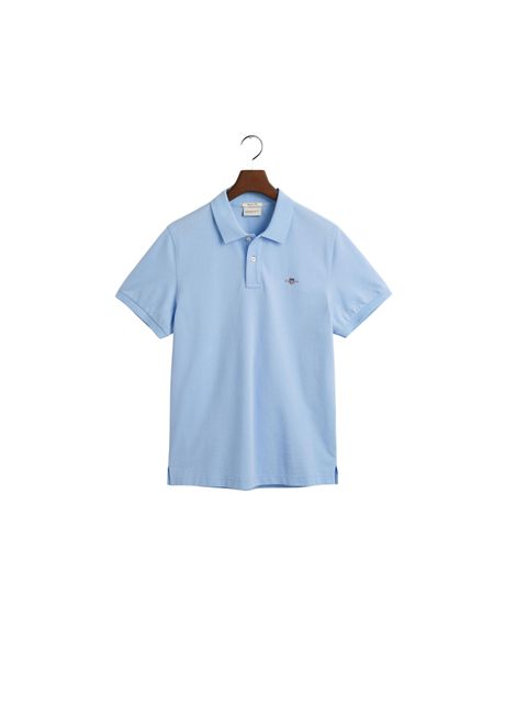 Cotton pique polo shirt gant shield