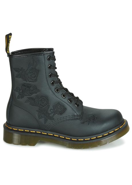 Dr martens 1460 vonda mono floral rose leather women s ankle boots colour black