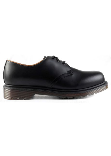 Dr martens 1461 pw smooth leather unisex lace up black shoes