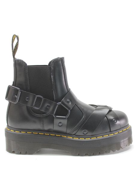 Dr martens 2976 quad harness paris leather unisex chelsea platform boots colour black