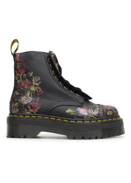 Dr martens sinclair decayed roses tumbled nappa leather women s ankle boots colour black