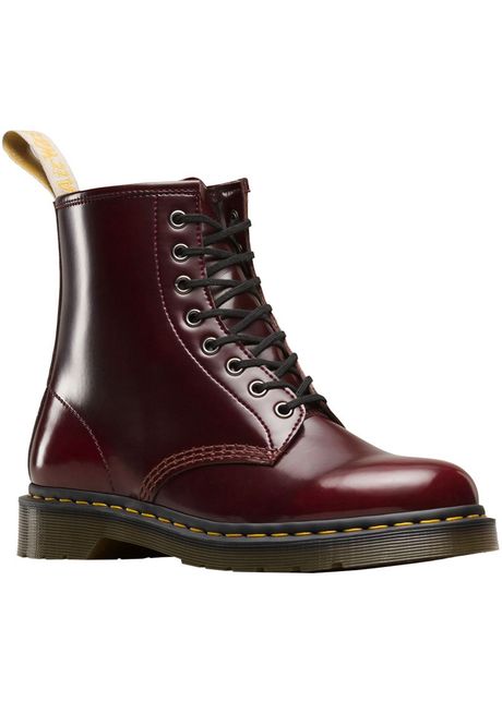 Dr martens vegan 1460 8 eyelet synthetic leather women s ankle boots colour cherry red