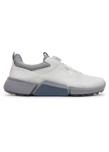 Ecco golf biom h4 leather women s low top sneakers colour white silver grey