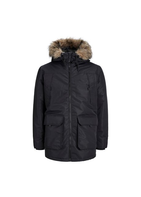 Faux fur parka jack jones construct