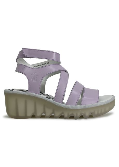 Fly london bafy485fly leather women s wedge sole sandals colour violet