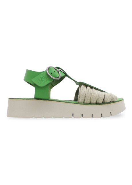 Fly london sarf251fly brooklyn leather women s slingbacks sandals colour green