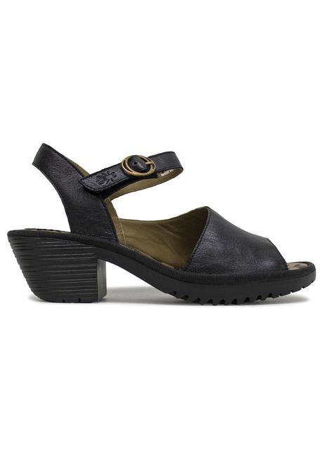 Fly london wely439fly mousse leather women s slingback heels sandals colour black
