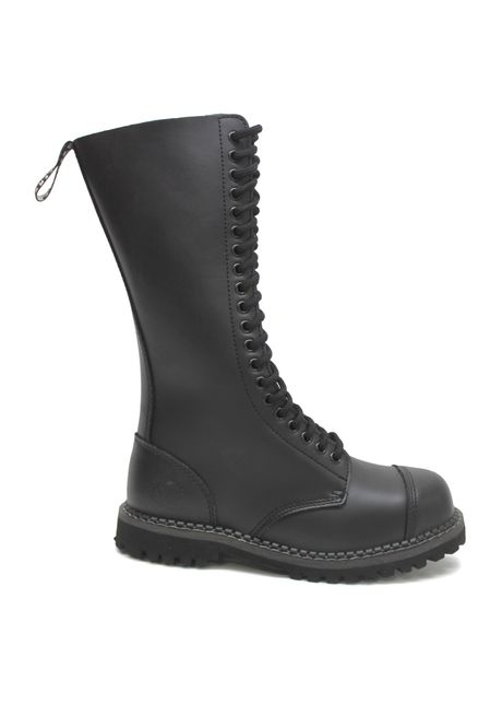 Grinders king cs unisex calf length steel toe boots colour black