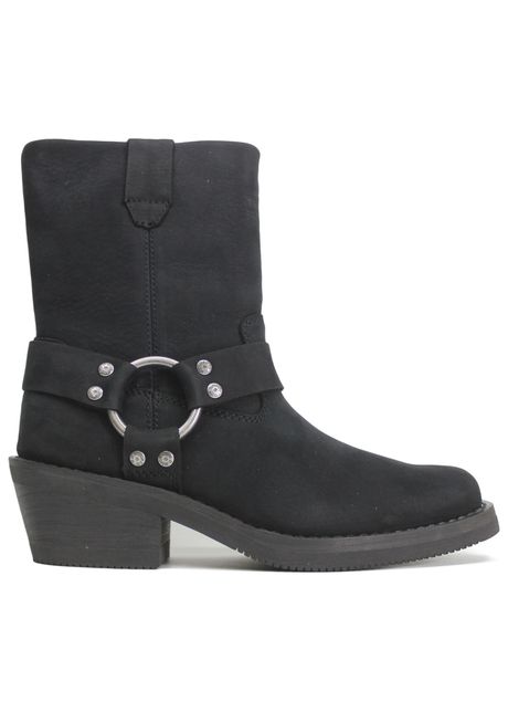 Harley davidson korsen harness full grain leather women s ankle biker boots colour black