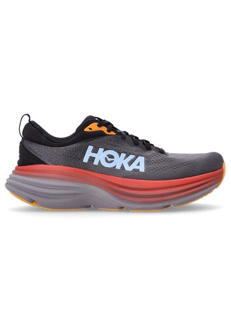 Hoka bondi 8 textile men s running anthracite castlerock sneakers
