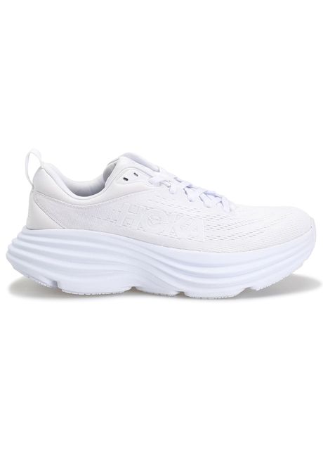 Hoka bondi 8 textile men s running white white sneakers