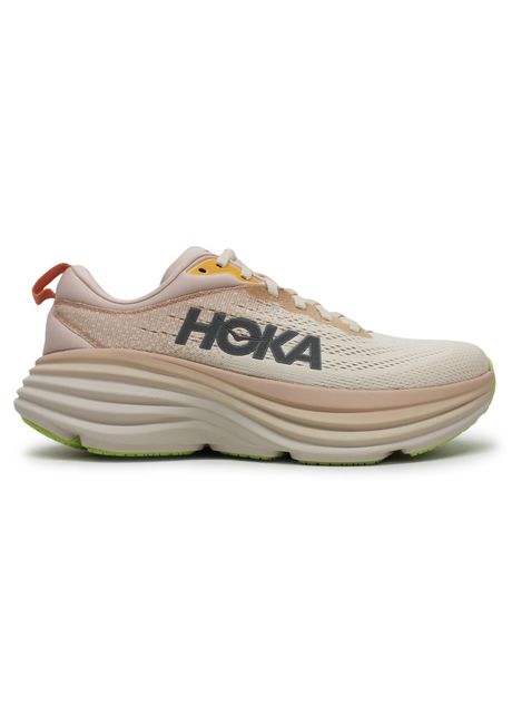 Hoka bondi 8 textile women s running cream vanilla sneakers