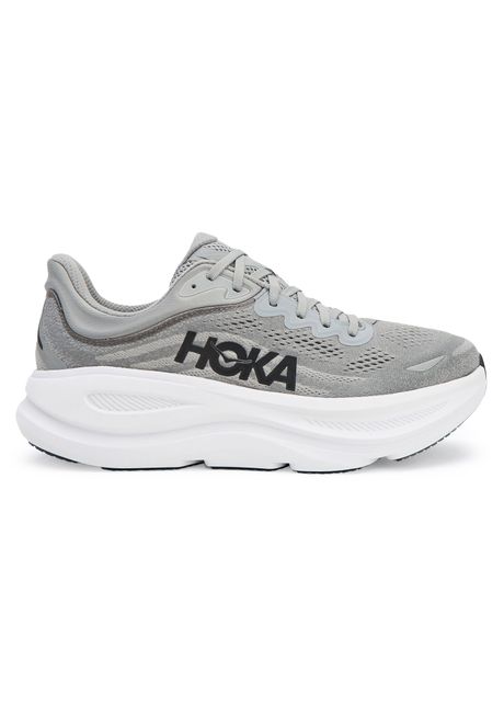 Hoka bondi 9 textile synthetic men s running galactic grey stellar grey sneakers