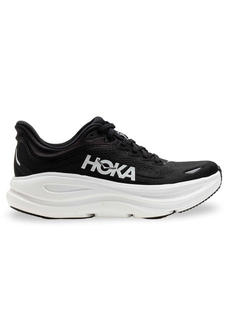Hoka bondi 9 textile synthetic women s running sneakers colour black white
