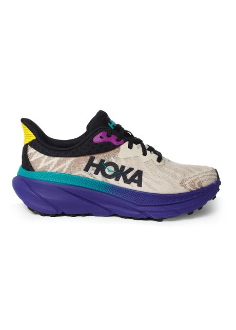 Hoka challenger atr 7 textile men s running oatmeal mountain iris sneakers