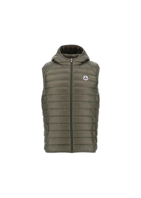 Hooded sleeveless jacket jott pat