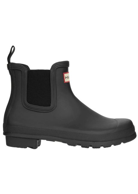 Hunter original chelsea rubber women s ankle black boots