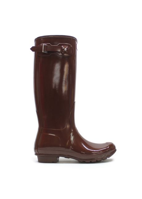Hunter original tall gloss rubber women s wellingtons brown bolt boots