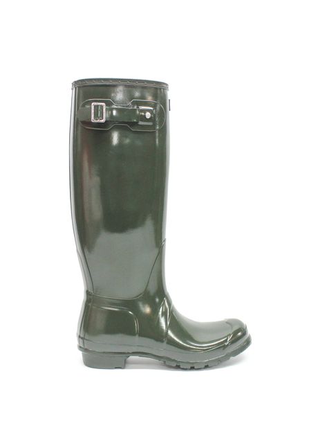 Hunter original tall gloss rubber women s wellingtons dark olive boots