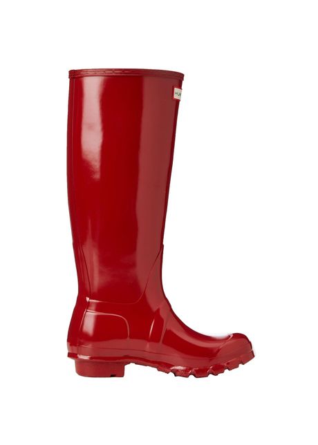 Hunter original tall gloss rubber women s wellingtons military red boots