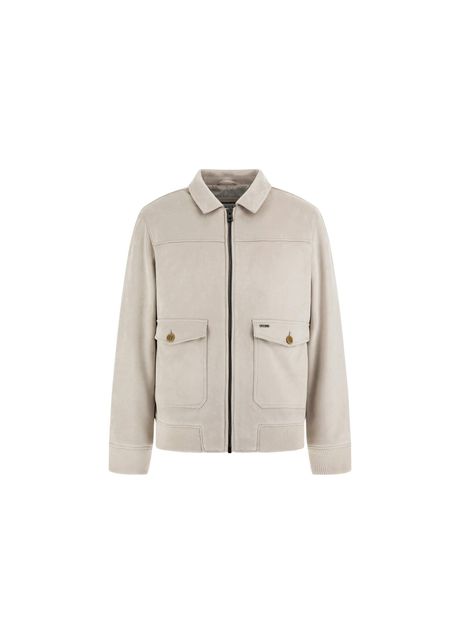 Jacket guess suede trucker