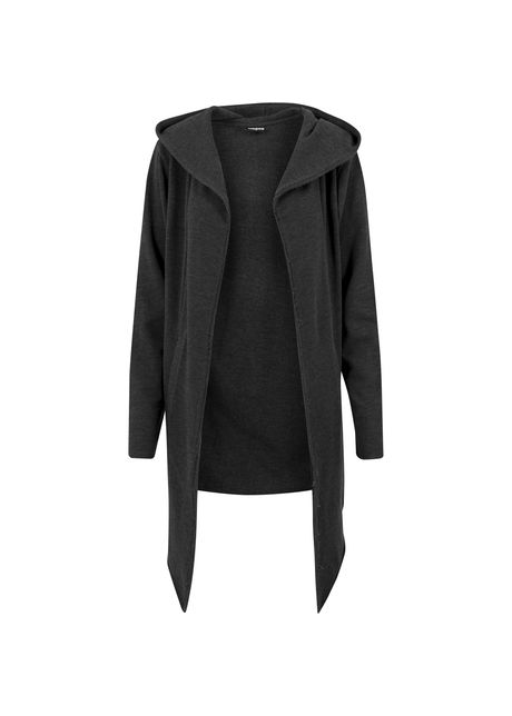 Jacket plus sizes urban classic long hooded cardigan
