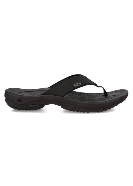 Keen kona flip tg full grain leather men s casual sandals colour black steel grey