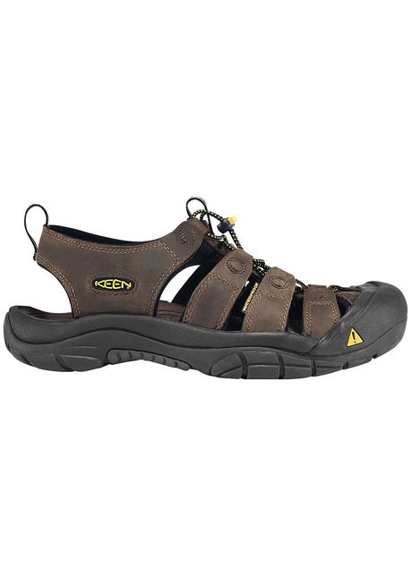 Keen newport leather men s slip on sandals colour brown