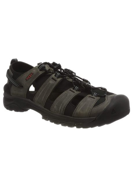 Keen targhee iii leather textile men s lace up sandals colour grey black