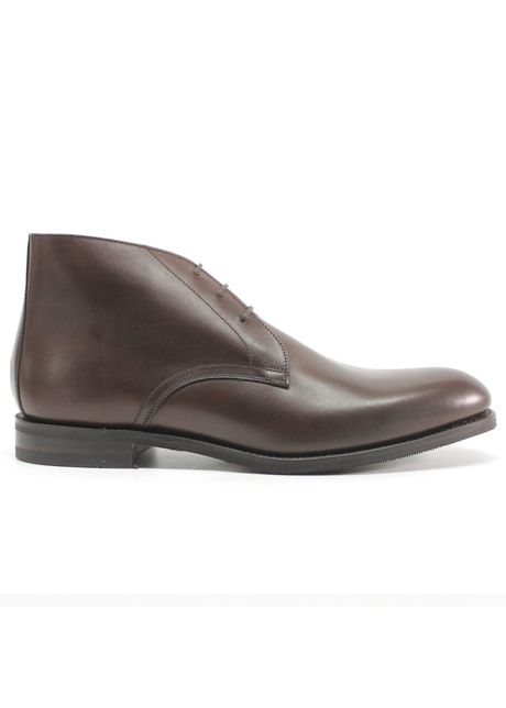 Loake deangate polished leather men s chukka boots colour scorched walnut