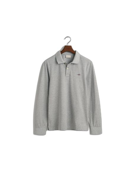 Long sleeve polo shirt gant shield